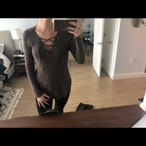 Drawstring American eagle sweater